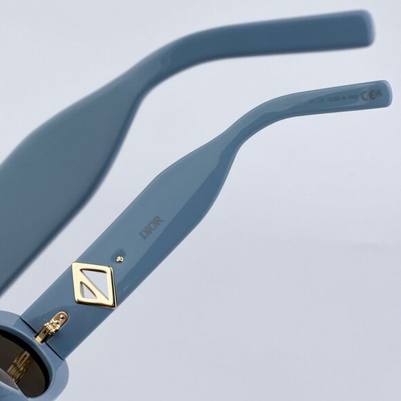 Dior CD DIAMOND EDITION R11 30F0 BRAND NEW Sunglasses Blue Brown Unisex Cat Eye - Picture 9 of 11